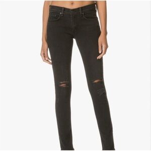 Rag & Bone Black Ripped Skinny Jeans